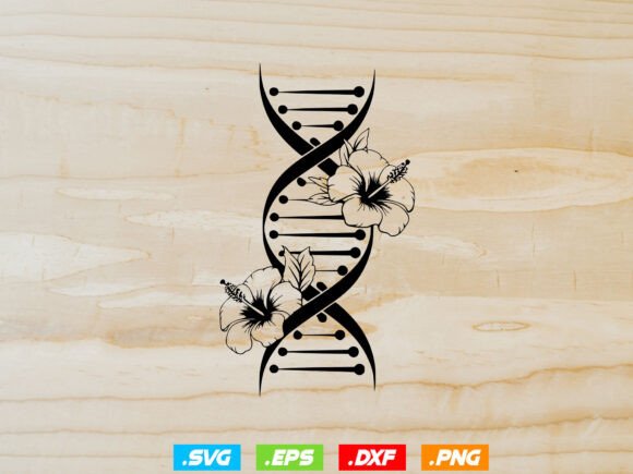 DNA Molecule Svg,Flower Dna Svg, Floral Review