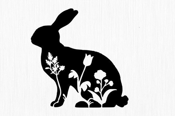 Easter Bunny Flowers Svg, Floral Rabbit Review