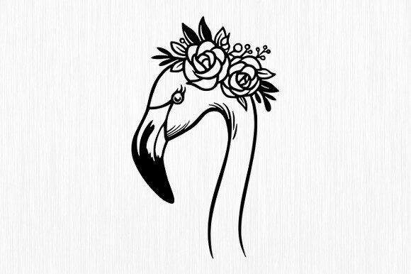 Flamingo Svg for Embroidery Projects