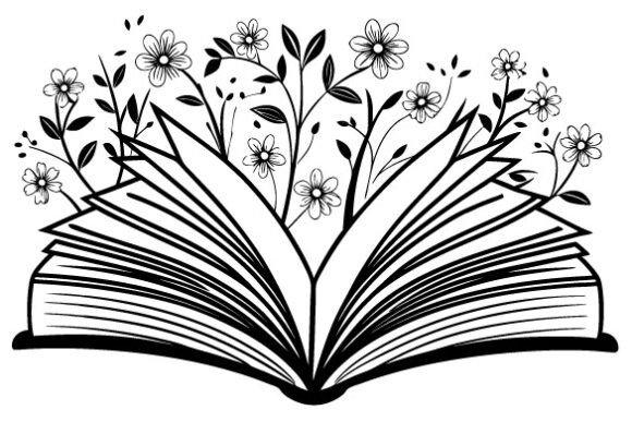 Floral Book Svg, Book with Flowers Review