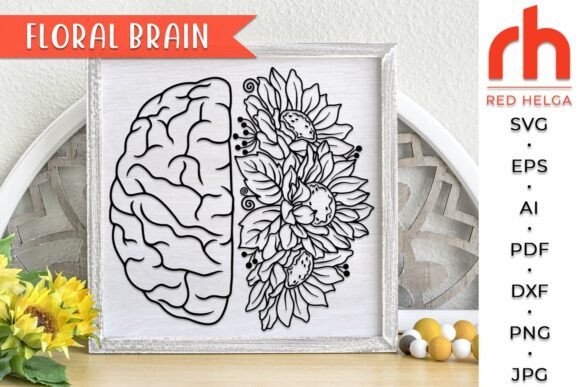 Floral Brain SVG: Sunflower Anatomy DXF Review