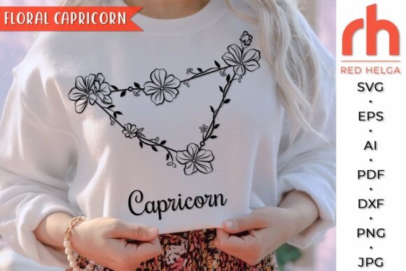 Floral Capricorn SVG, Flower Zodiac DXF Review