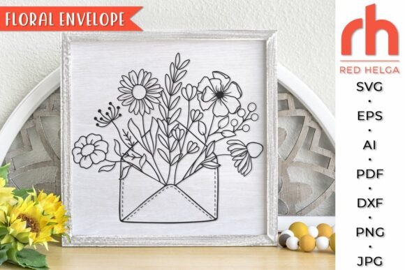 Floral Envelope SVG, Flower Letter DXF Review