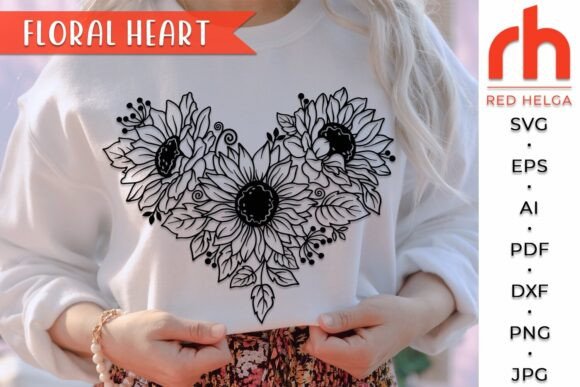 Floral Heart SVG, Mother s Day DXF Review