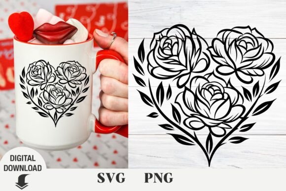 Floral Heart Svg: Valentine s Day, Sprin