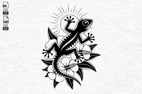 Floral Lizard Svg, Lizard with Flower Review