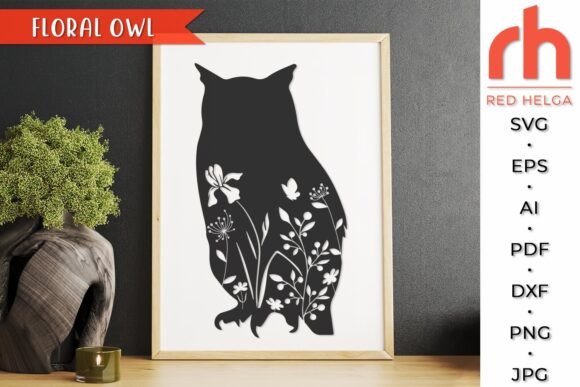 Floral Owl SVG, Forest Animal Cut File Review