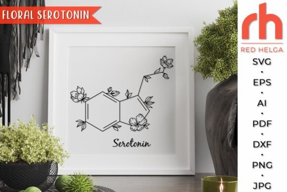 Floral Serotonin SVG, Flower Molecule Review