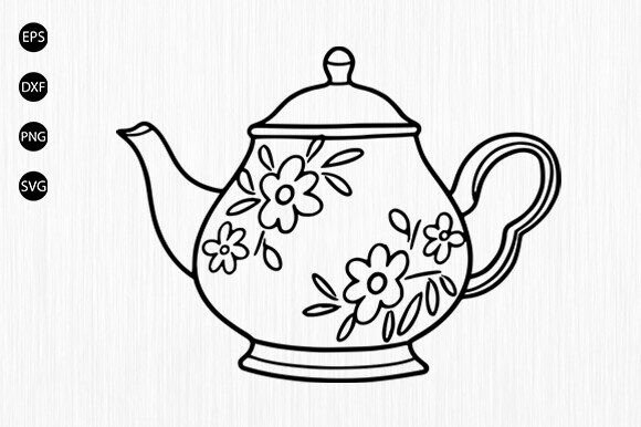 Floral Teapot Svg, Tea Pot Flowers Svg Review