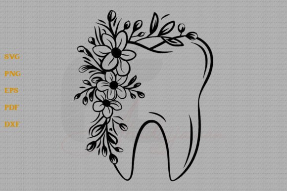 Floral Tooth SVG Teeth SVG Dentist SVG Review