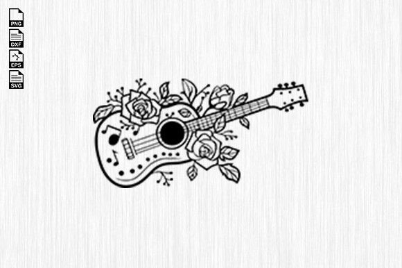 Guitar Svg, Floral with Guitar Svg Review