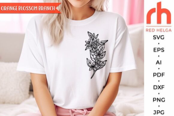 Orange Blossom Branch SVG, Floral Shirt Review