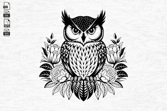 Owl with Flower Svg Review for Real Embroidery
